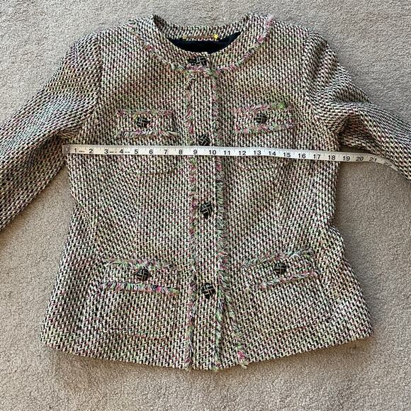Talbots Womens Multicolor Boucle Tweed 3/4 Sleeve Lady Jacket Blazer Size 6 Work - Picture 6 of 7